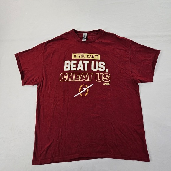 Gildan Other - FSU If You Can't Beat US Cheat Us Maroon Short Sleeve Cotton T-Shirt Men's XL